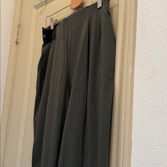 ADAY Moss Green Straight-Leg Pants